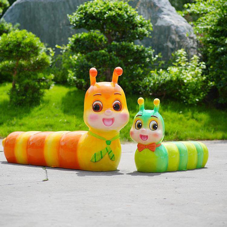 卡毛户SHV毛虫座椅子玻璃钢幼儿园装通饰外景区公物园商场摆件动