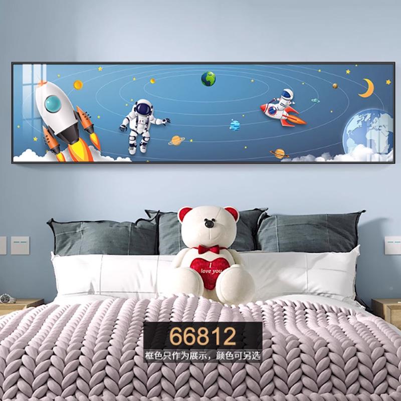 儿童房床头挂孩床头画墙面装饰画女房间卧室画男孩男童女布置卡通