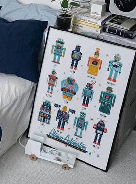 创瑞士V客itra卡通复古意美式装机20230309器人饰画现代简约儿童