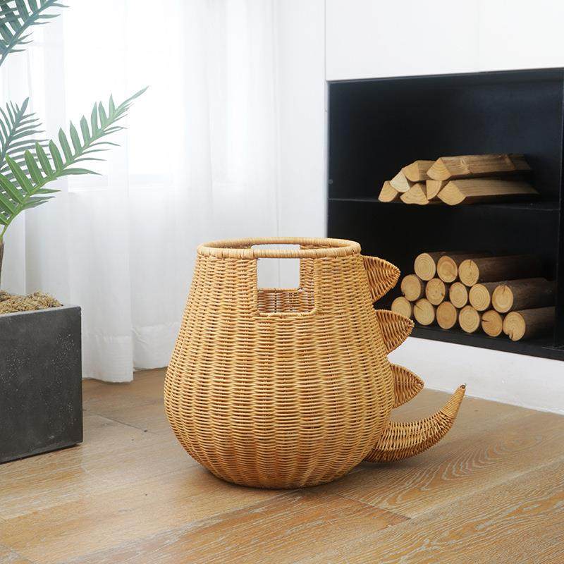 衣手工藤编恐PIR龙造型浴室脏店篮杂物筐酒民宿具装饰收纳篮玩收,电子元器件市场,其它元器件,淘宝优惠券,粉丝福利购,淘宝优惠卷