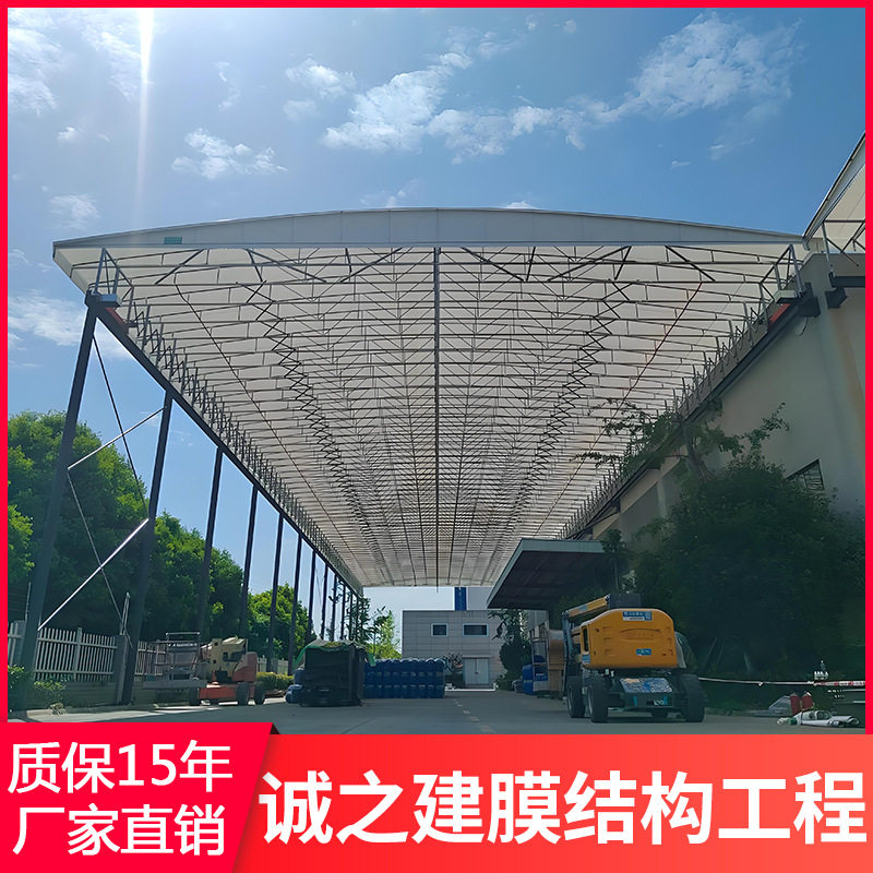 户外电动推拉棚膜结构推拉棚可收缩膜结构雨棚推拉棚重庆四川厂家