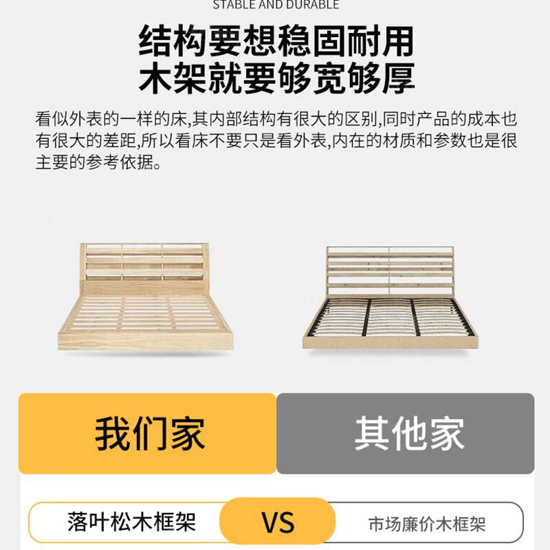 意式极简大象耳朵科技绒布艺床现代简约2米x2米2双人主卧大床婚床