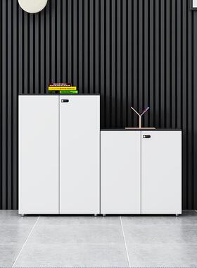 白木色文件柜柜质落地36668资料柜带密码锁矮办公室印机打茶水柜