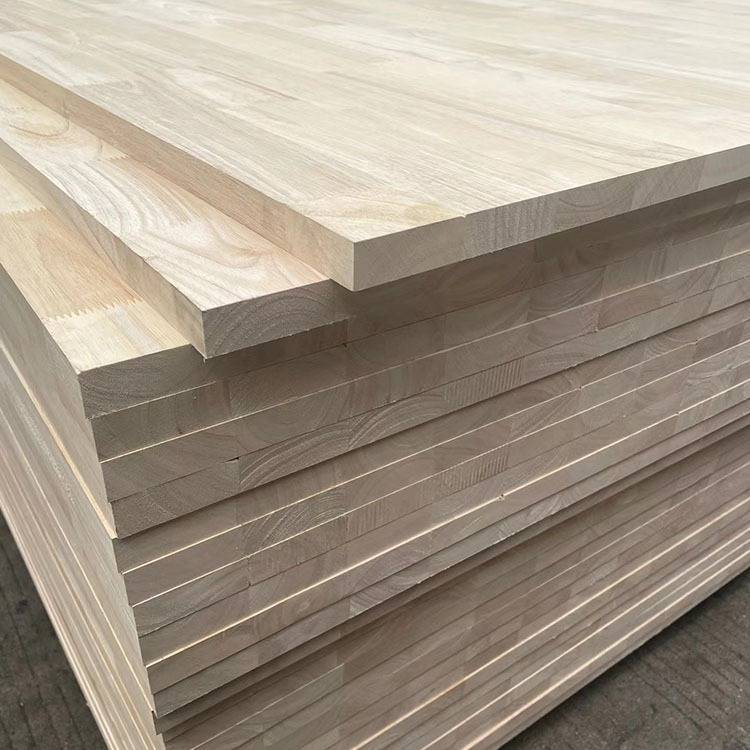 橡胶木指接拼接板插接直拼板泰国UV免漆家具板橱柜衣柜体贴面