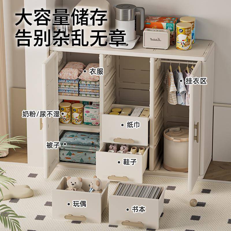 儿收纳柜大容玩量衣服具童帽储物柜宝宝喂养台婴儿SZX衣柜衣组合