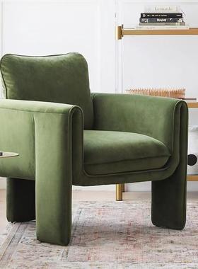 意式轻奢人沙发家用卧室SF060101闲靠背沙发椅休民设计师艺单术创