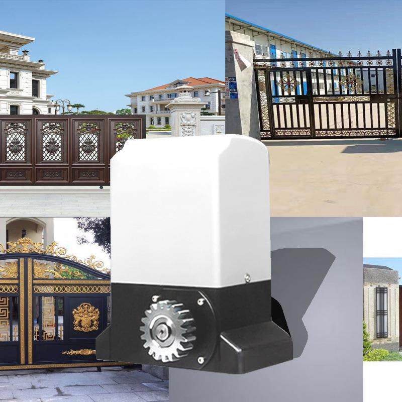 电动大默认项别门平移门电机一体机全套推拉墅门遥控庭院自开动门