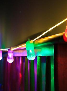 太能ED灯串七色RGBL外管子灯串皮线灯RGB管子庭院阳户防水可提挂