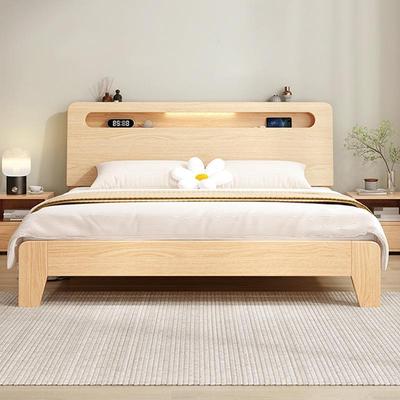 床实木床房现代简约1.8米双人家用主卧1.5米出VDR租用经型济人单