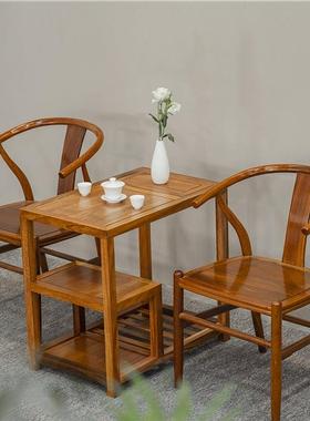 花RKV木茶几小型户客实厅家用茶台烧水壶一体移动木阳台茶桌椅组