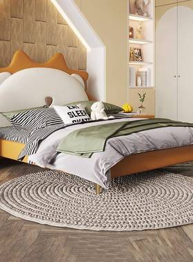 狮座儿床卡通童储物床男轻孩子床软包A3408101可爱宝宝床奢现代网