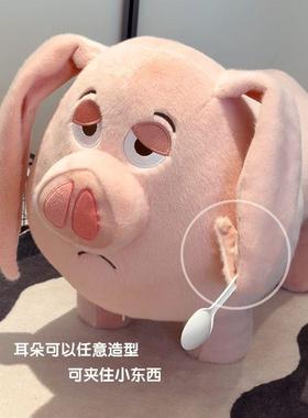 飞天子猪板凳哪吒太乙真坐骑猪凳玩偶娃娃溜溜凳人现滑轮OSB凳现