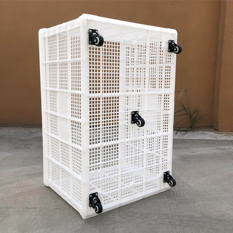 料筐带轮子大塑长方形箱子胶框厂镂空加号厚快递服装工中转周1米