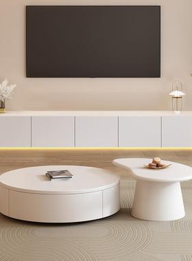 ?纯实木落地电视柜合茶几小F768SJ67组约岩板现代简户型家用客厅