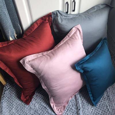 100垫支ltao5437纯简抱枕套6棉5x65x6约0不含芯50床头靠大号靠背