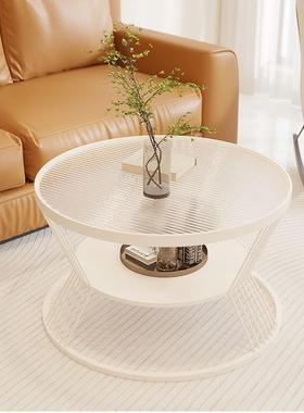 客厅户油型用家圆小形玻璃茶几AL-72719轻奢酒店公寓小茶台奶风网