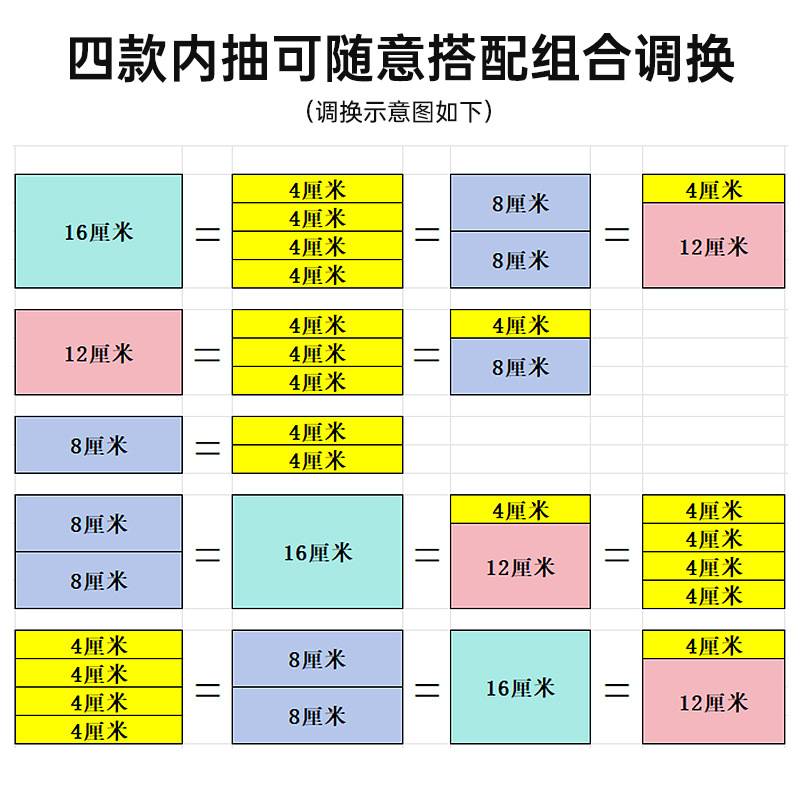 a4文件柜抽屉式办公格子分类收纳盒储物置物柜铁皮钢制资料架矮柜
