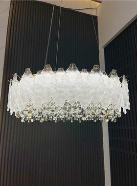 式轻奢奶油法风厅客餐水晶玻璃LRH吊灯温馨浪漫女孩卧室主灯厅202