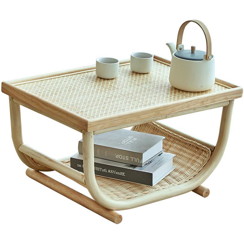 式飘窗日小几小户型阳台炕茶桌实木榻榻米小桌子卧室坐地编新F96M