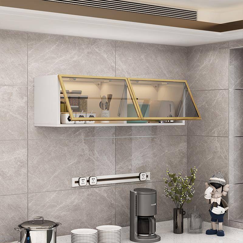 A9L上F76775JH厨玻璃房吊柜下置物架料柜翻储物柜小吊柜挂墙壁式