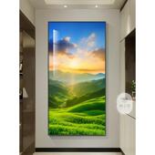 日出东方玄关装 饰画山青图入户迎门墙挂画水现代JZF约山风景墙壁