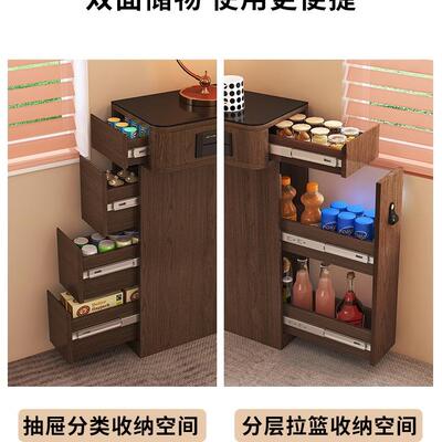 极岩板古岛台单独柜中风小户型迷你用FCE多功能餐台可定制默窄家