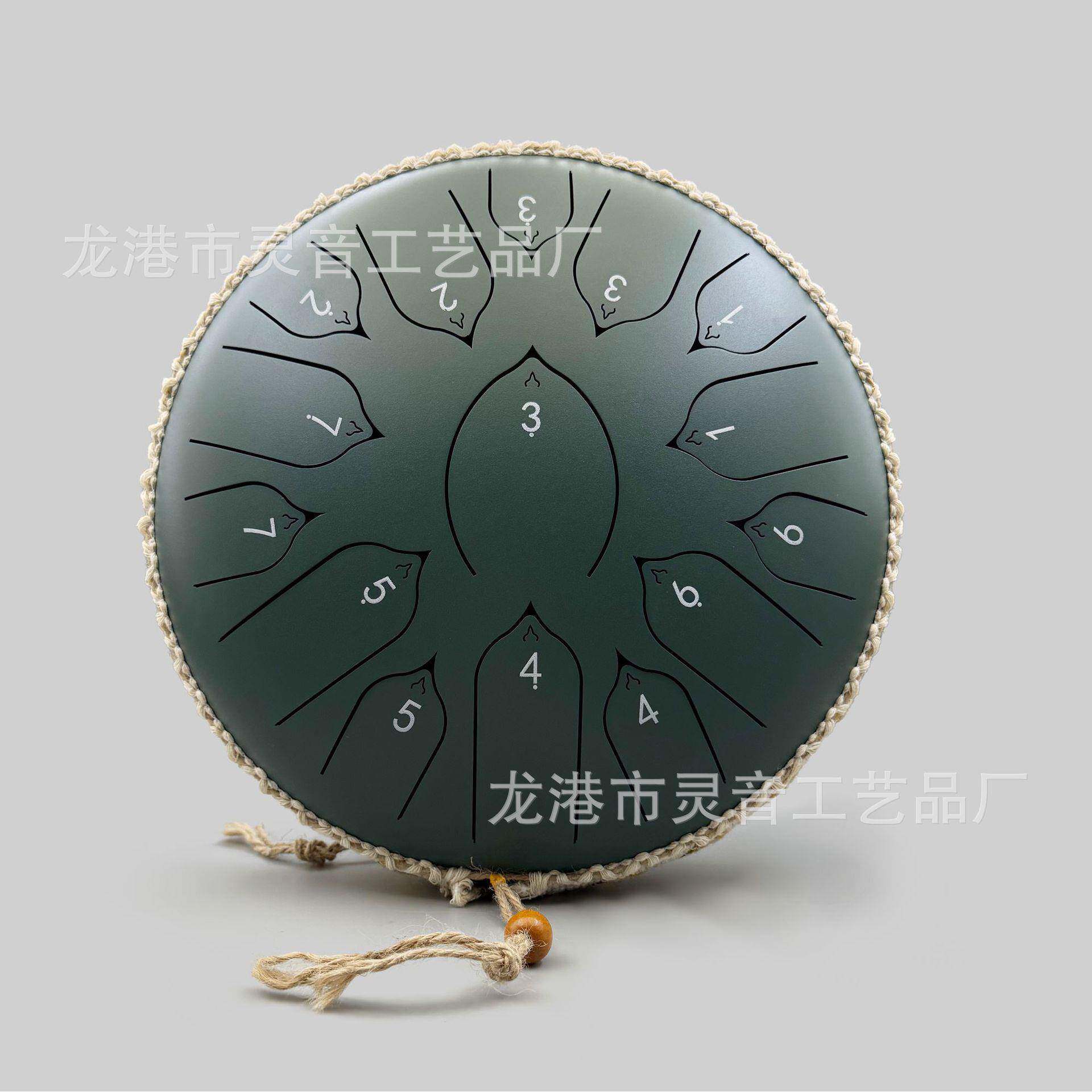儿童益智打击乐器13寸15音国风莲花鼓钢舌鼓空灵鼓击打型乐器