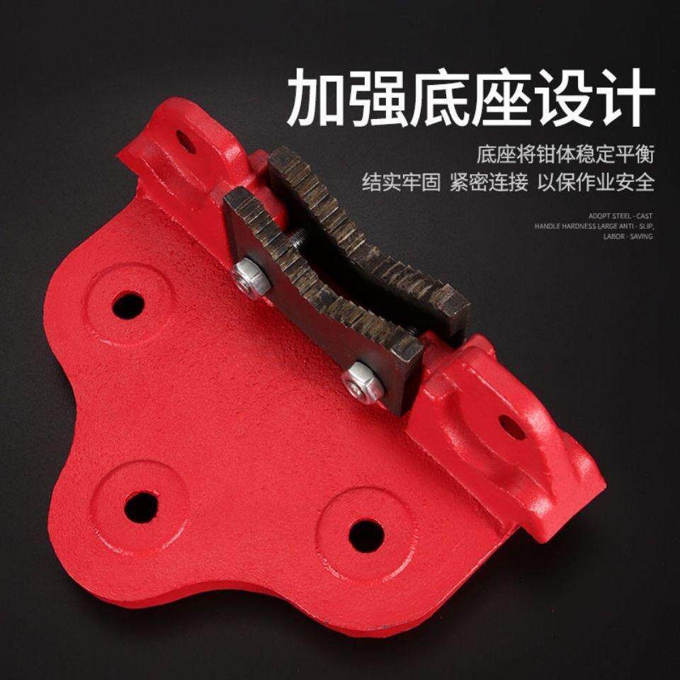 龙门钳夹管钳重型三角架压力钳管子台虎钳割丝管子钳固定夹具台钳