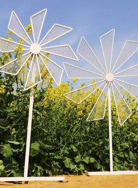 款婚新庆铁艺道具旋转摩WOE天风车路引婚舞台迎宾区布轮置装饰摆