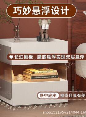 墙抽屉式CTG-M悬浮柜卧室床头柜多层靠收纳展柜示厨房碗柜盘防尘
