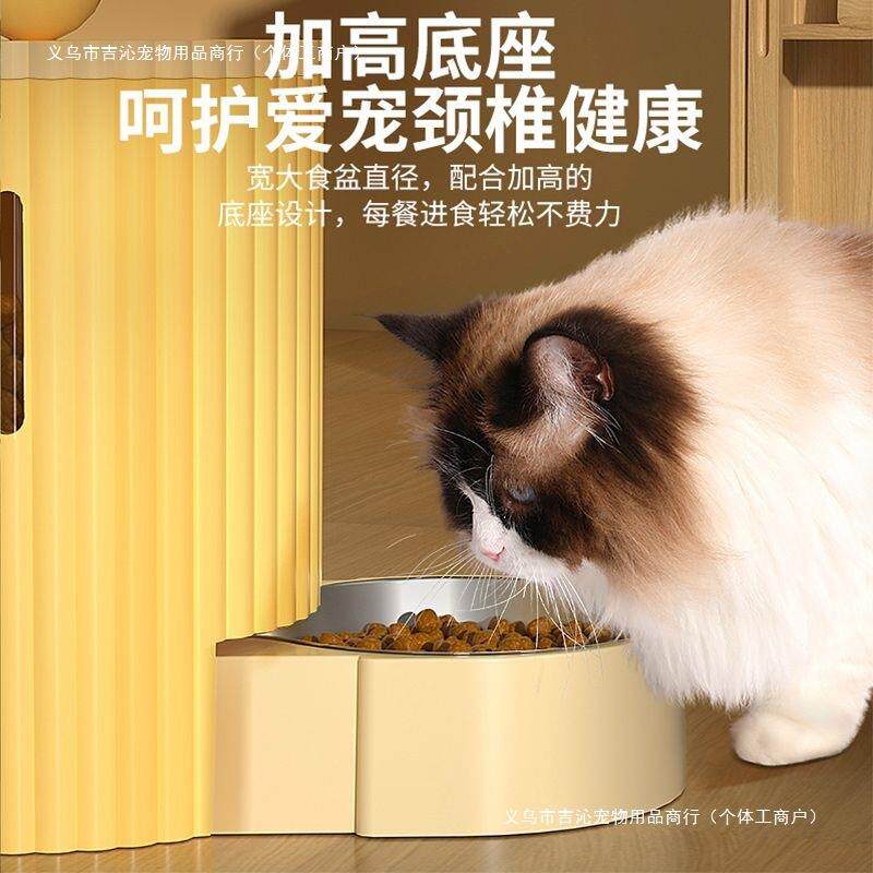 猫动无品牌/碗狗碗自喂器饮水食盆双碗品猫咪粮宠物食用水碗饭碗