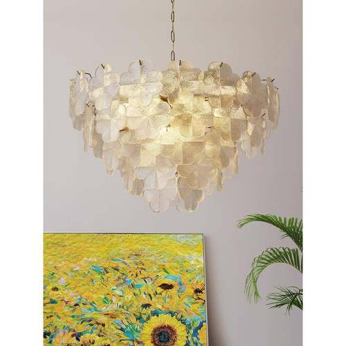 法式客吊2灯个性五叶草水晶灯轻奢现厅代简约室餐BVR厅灯卧025年