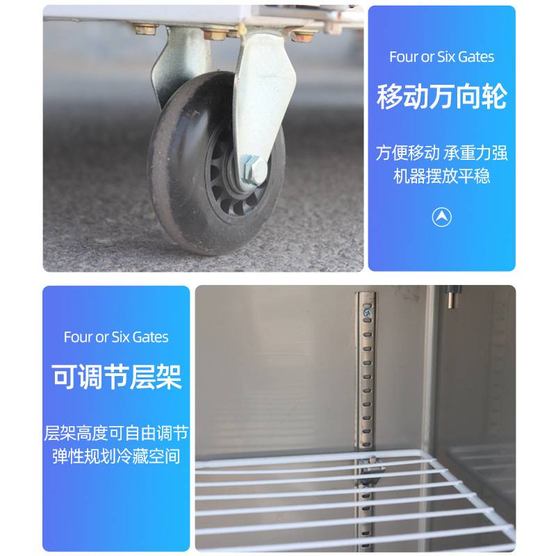 三门展示柜 商用大容量立式双温铜管制冷三门展示冰箱玻璃门冰柜