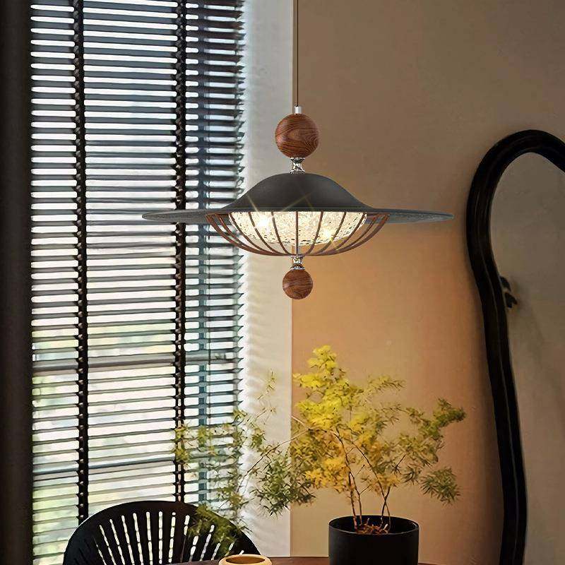 中古风餐木厅灯胡桃意138色复吊古餐桌饭厅可移动创飞碟吧台餐厅,家装灯饰光源,智能吊灯,淘宝优惠券,粉丝福利购,淘宝优惠卷