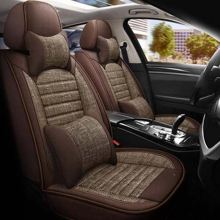 用汽车坐垫0252YTZ新卡罗雷凌拉RAV4荣放花冠四季通全包亚麻经典