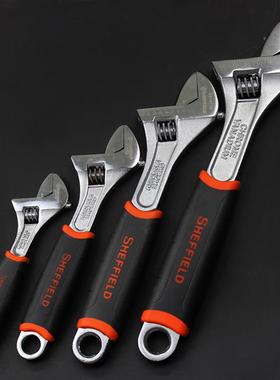 SHEFFGVTIELD/盾套6柄铬钒钢动扳手活”开口活络扳手S0钢16706