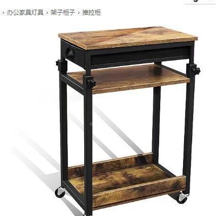 伸缩脑柜可移动三层边几家用三电468层书架床头伸缩电脑柜边桌铁