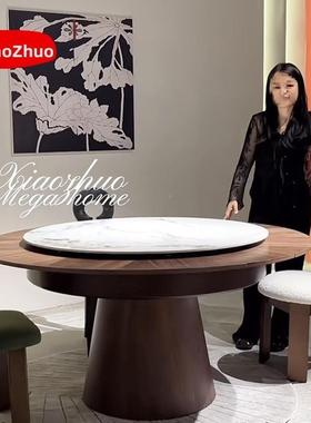 小QWV弗莱彻餐桌弗莱彻旋变形餐可大伸缩旋转圆桌1扩0人12人转桌1