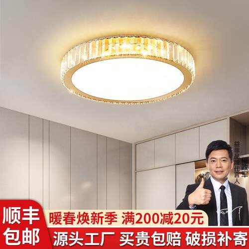 吸灯LED客顶厅现代简约客厅网红灯水晶灯房间厅室灯客餐厅481灯卧
