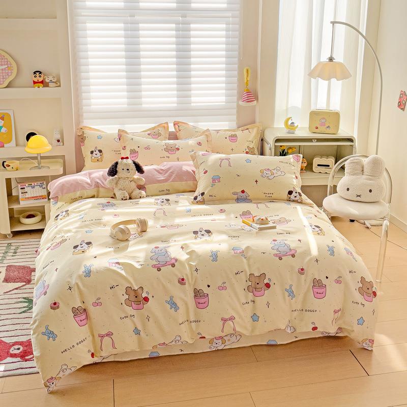 2025新款AB版卡通全棉纯棉印件套0m.9床单款三件套四-被套15LPX0