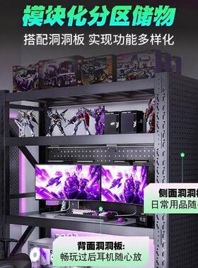 货架电脑桌书桌可升床降电竞桌子快家递ESE出租屋用学习边工收纳