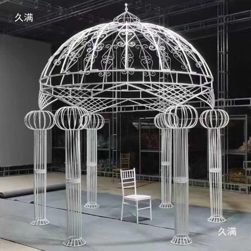婚tfgu+lzn式庆新款拱欧式铁艺门户外爬藤架韩花门庭院花架婚礼布