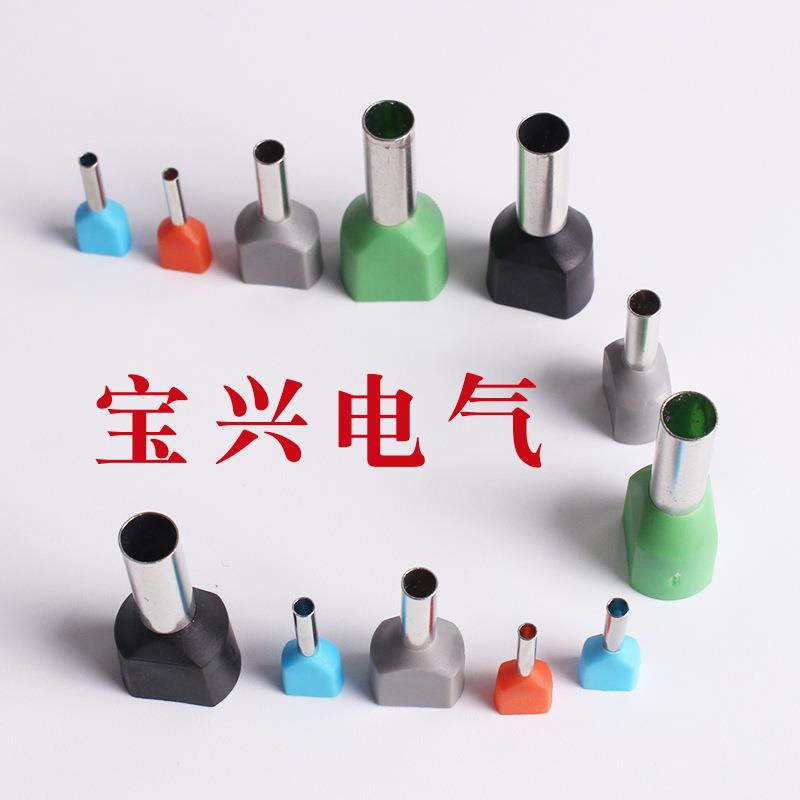 国产W替代MJSE4-1双线管型接线端子欧式端头快速接线端子冷2鼻压