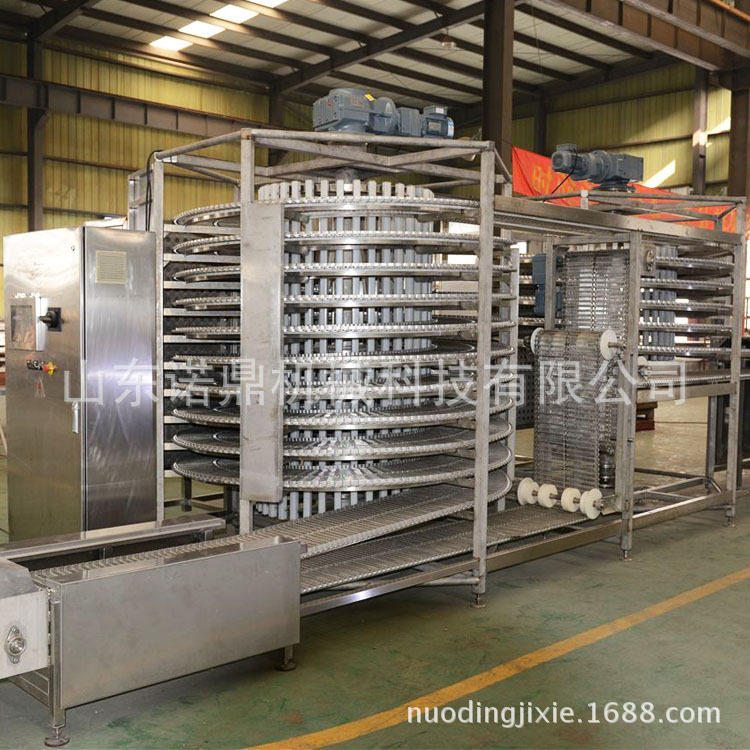 水饺混沌螺旋速冻机 一吨螺旋速冻机厂家 双螺旋冷冻机器超低温