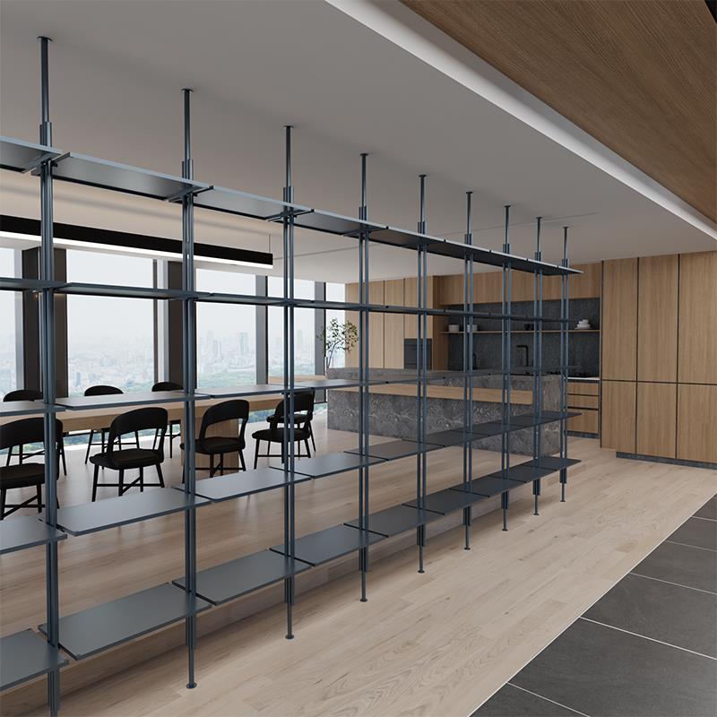0J顶天立地搁板架隔F77TM87H多层货架置客物架落地展示架厅铁断艺