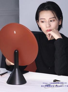 大圆镜台式带灯补高清梳妆镜桌面光美能妆化妆镜JBP智子网红