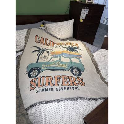 冲浪沙JAK发毯挂休闲毯毯毛毯装饰毯椰岛时光夏日风情campinglife