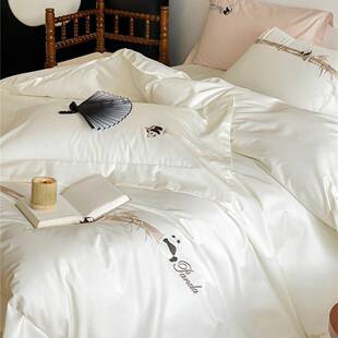 简约风A类熊花猫SYSH-100刺绣寝具床上用品高端纯支棉010长绒棉四