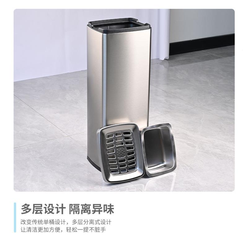 高带7号组合盖室内外档烟灰缸垃圾桶立式商长筒形不锈用钢吸烟区