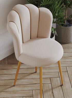 奶油室风餐椅家用2205新款轻奢化妆椅rKAL子卧白色梳妆台靠背凳r*